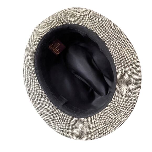 Dorfman Pacific  wool fedora hat men's black and white - Picture 3 of 8